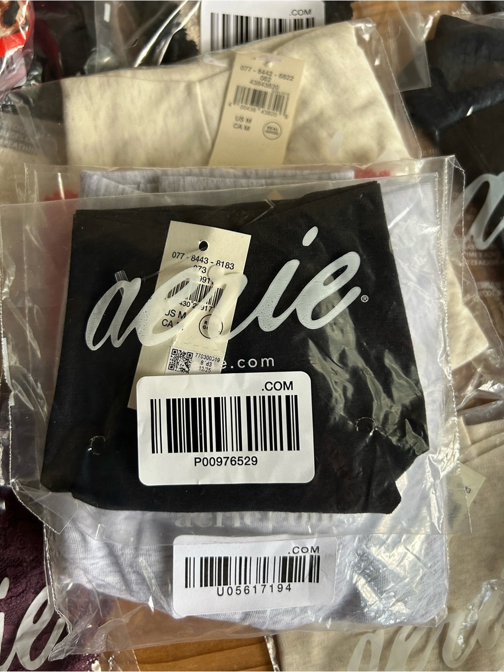 Lot of aerie Women’s Panties — new in bag, size medium, black, gray, multi - Picture 7 of 14